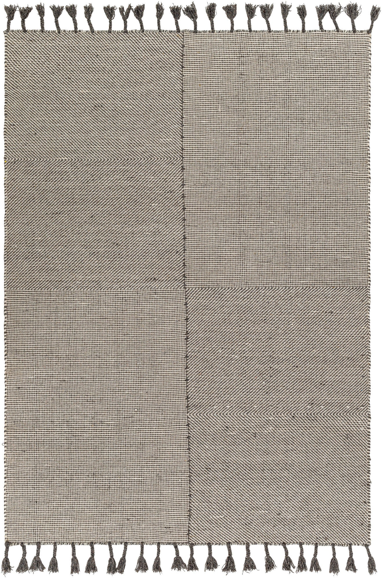 Surya Vivian Vvi-2302 Off-White, Charcoal Rug.