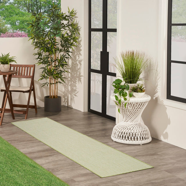 Nourison Courtyard Cou01 Ivory Green Rugs