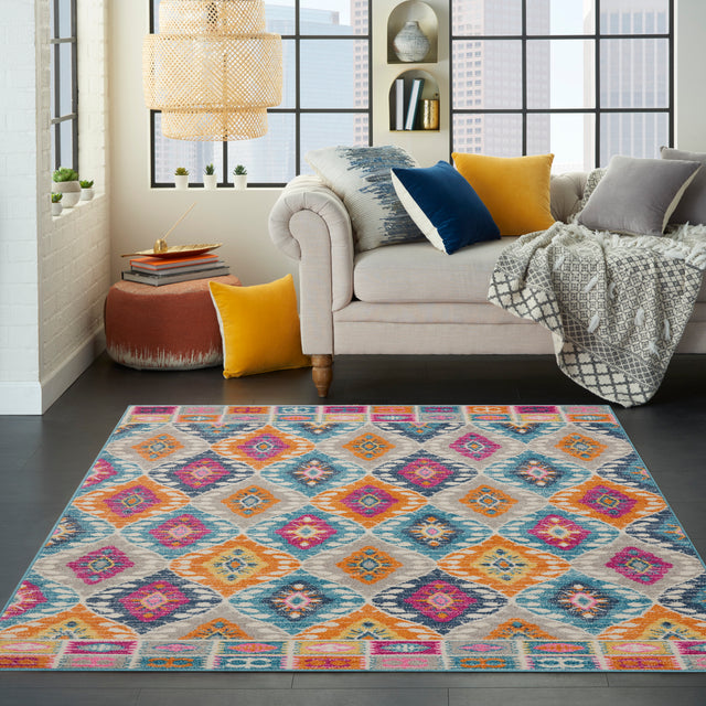 Nourison Passion PSN02 Machine Made Multicolor Rug