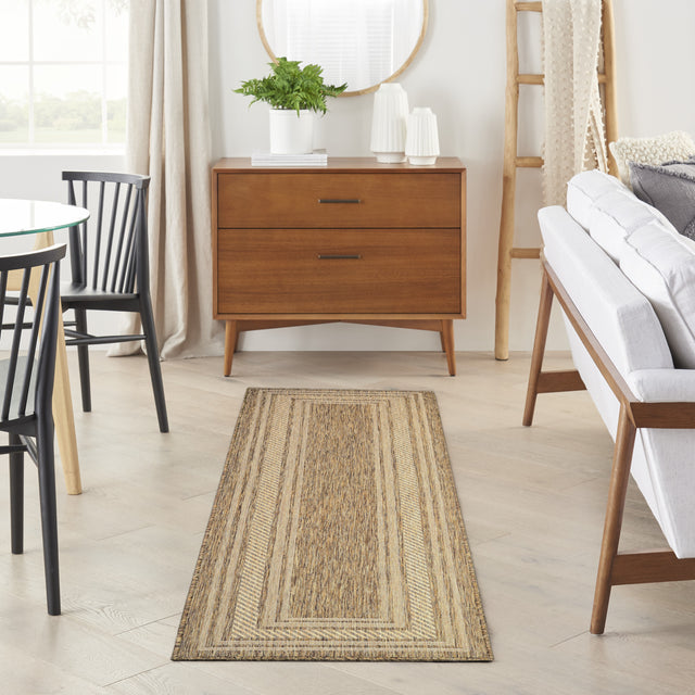 Nourison Horizon Indoor/Outdoor HOZ03 Natural Contemporary Area Rugs