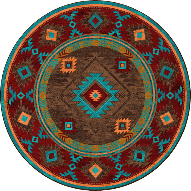 American Dakota Whisky River Turquoise Rug