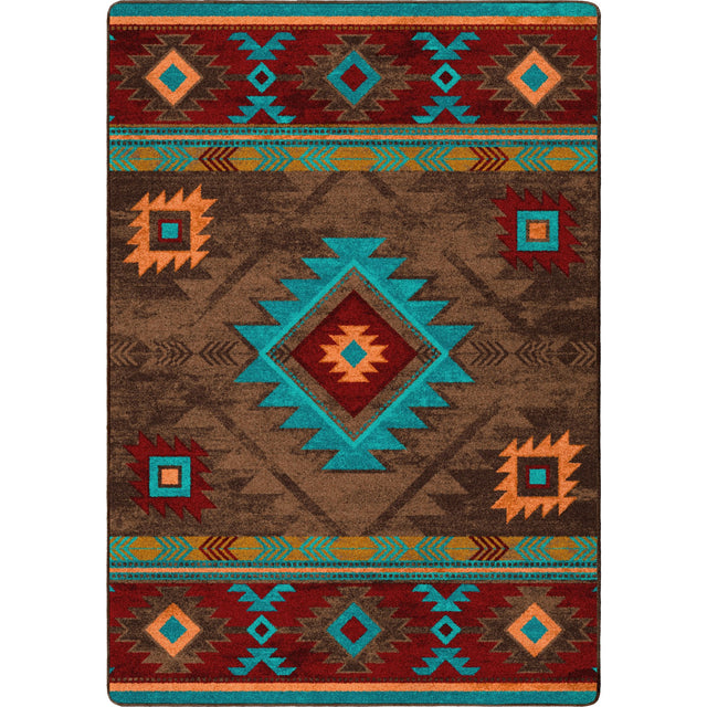 American Dakota Whisky River Turquoise Rug