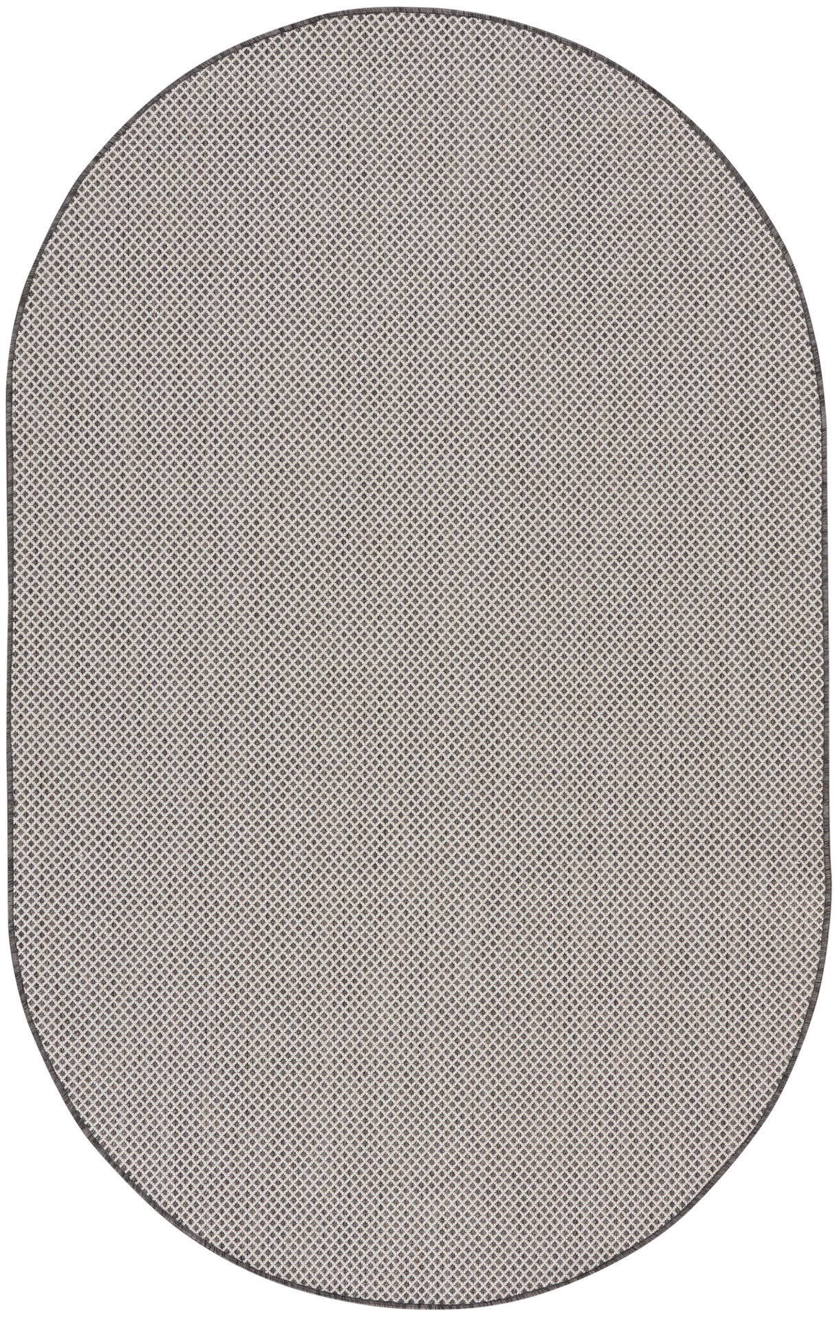Nourison Courtyard COU01 Machine Made Ivory, Charcoal Rug