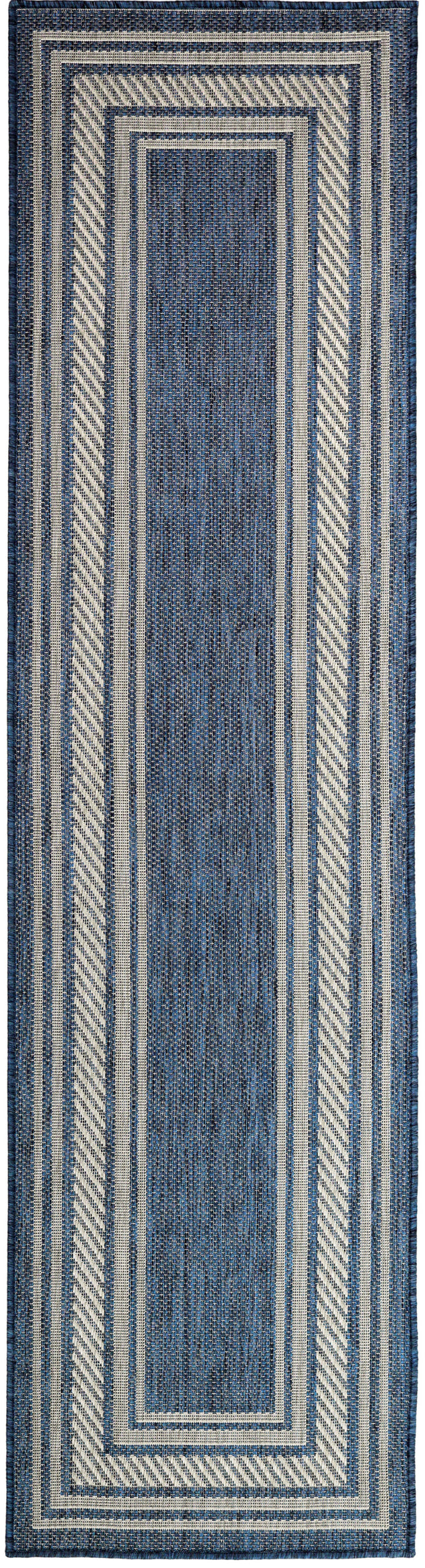 Nourison Horizon Indoor/Outdoor HOZ03 Denim Contemporary Area Rugs