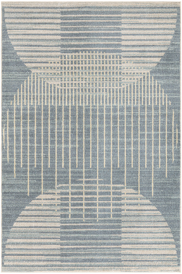 Nourison Astra Machine Washable ASW03 Machine Made Blue Rug