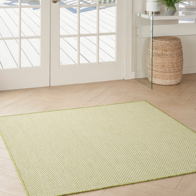 Nourison Courtyard Cou01 Ivory Green Rugs