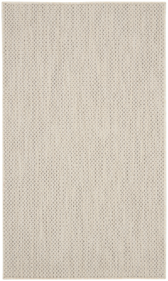 Nourison Courtyard COU01 Machine Made Ivory, Silver Rug