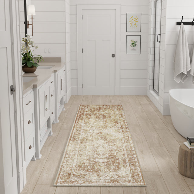 Nourison Astra Machine Washable ASW12 Machine Made Rust Rug