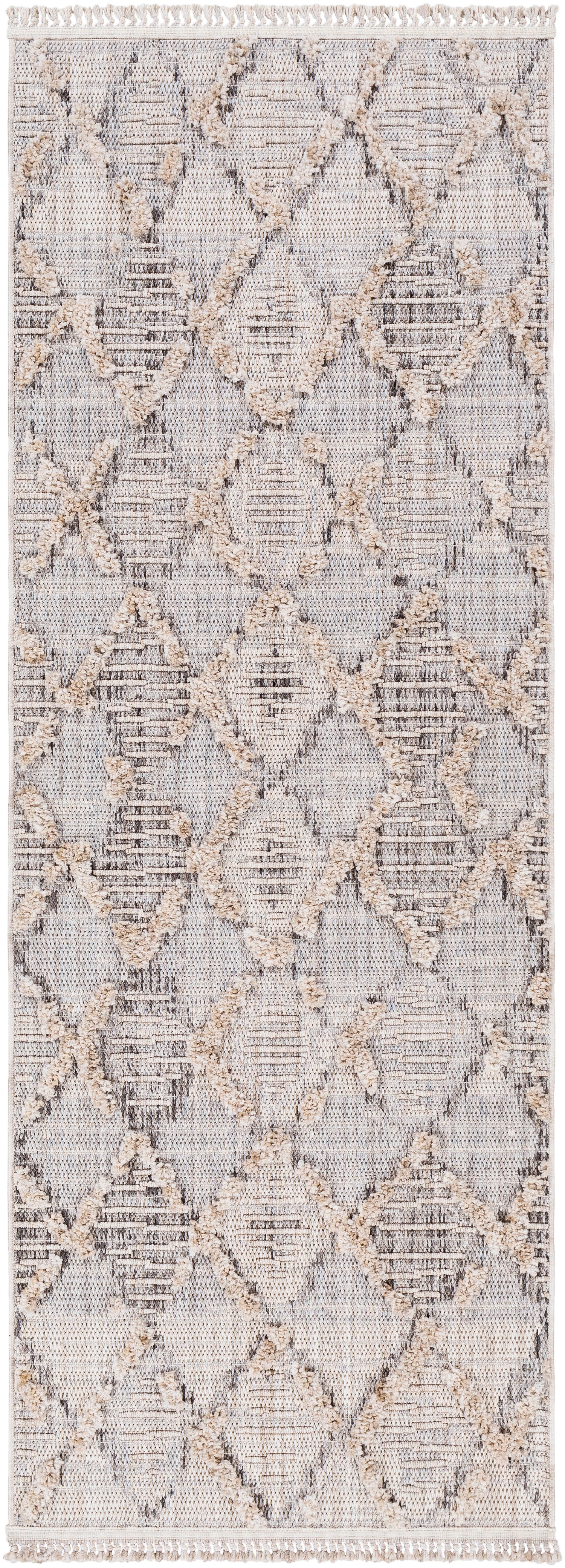 Surya Zaragoza Zrz-2311 Medium Gray, Light Beige, Cream, Charcoal, Light Gray Rug.