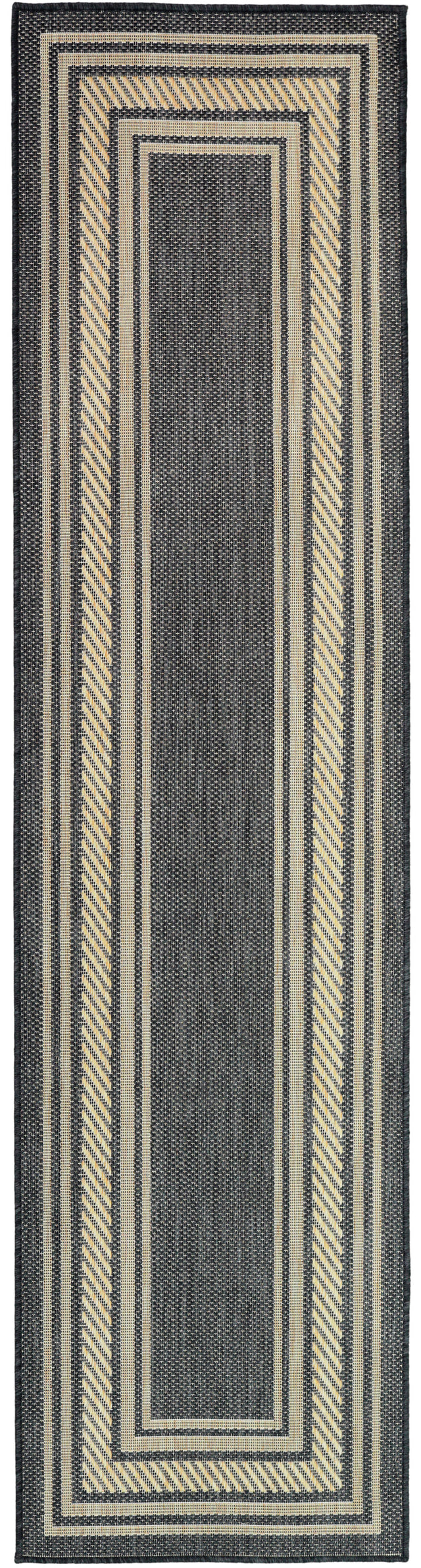 Nourison Horizon Indoor/Outdoor HOZ03 Charcoal Contemporary Area Rugs