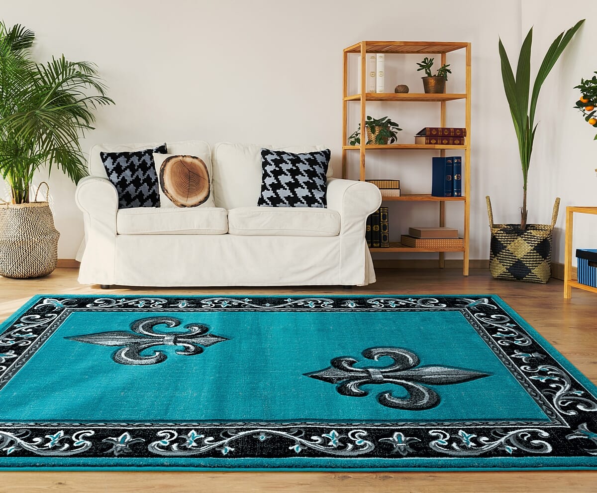 United Weavers Bristol Lilium Turquoise (2050-11269) Rugs.