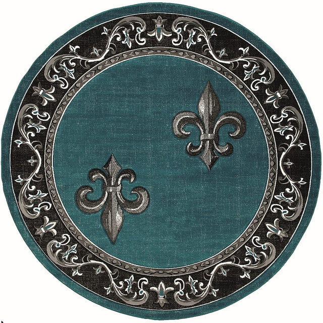 United Weavers Bristol Lilium Turquoise (2050-11269) Rugs.