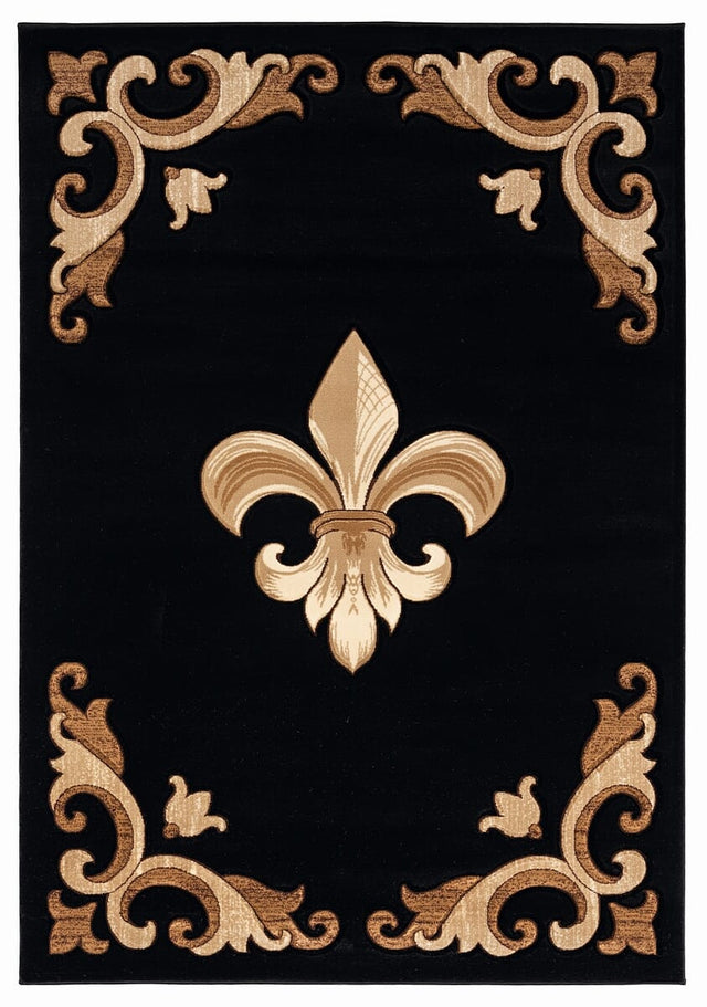United Weavers Bristol Barnsley Black (2050-11770) Rugs.