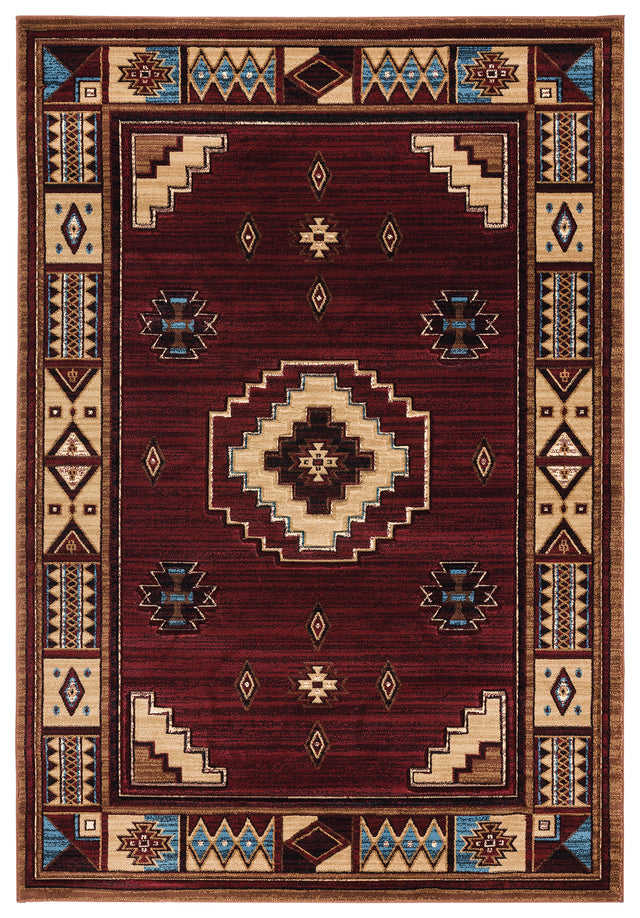 United Weavers Cottage Pelican Park Burgundy (2055-40334) Rugs.