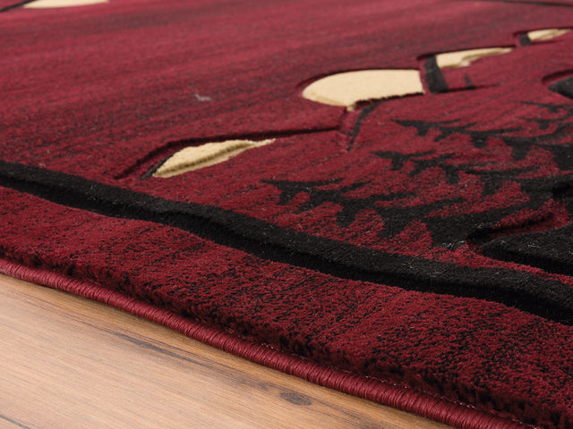 United Weavers Cottage Treetops Burgundy (2055-41234) Rugs.
