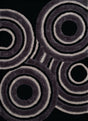 United Weavers Finesse Records Black (2100-20570) Rugs.