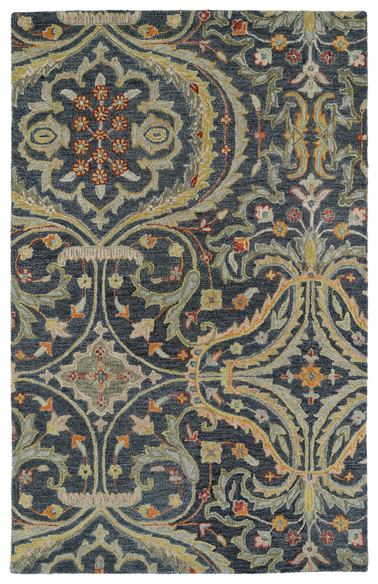 Kaleen Helena 3206-73 Pewter Gray,Olive Green,Gold,Terracotta Area Rug