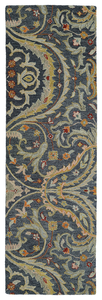 Kaleen Helena 3206-73 Pewter Gray,Olive Green,Gold,Terracotta Area Rug