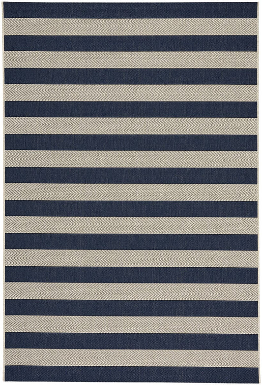 Capel Elsinore-Stripe 4730-475 Midnight Blue Striped Area Rug