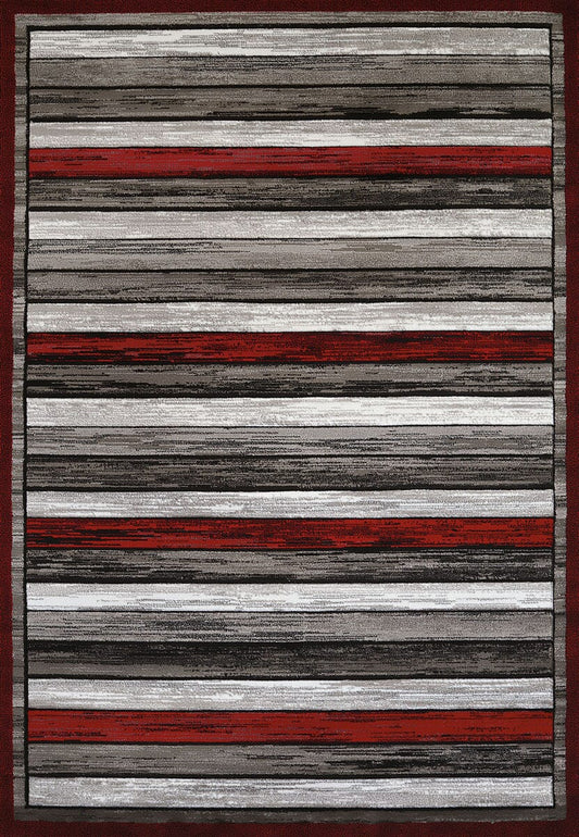 United Weavers Studio Painted Deck Scarlet (710-00431) Striped Area Rug