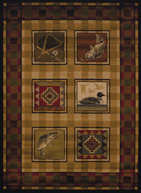 United Weavers Affinity Lodge Stamp Lodge (750-04143) Lodge Area Rug