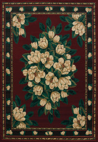 United Weavers Manhattan Magnolia Burgundy (040-37034) Floral / Country Area Rug