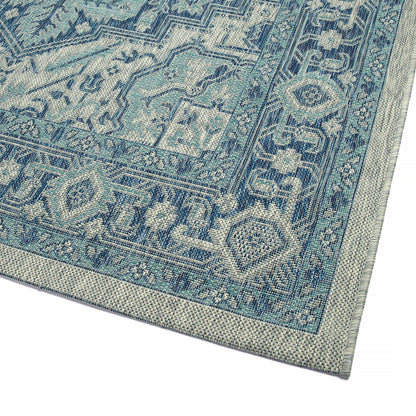 Kaleen Arelow Are01-22 Navy, Teal, Gray, White Area Rug