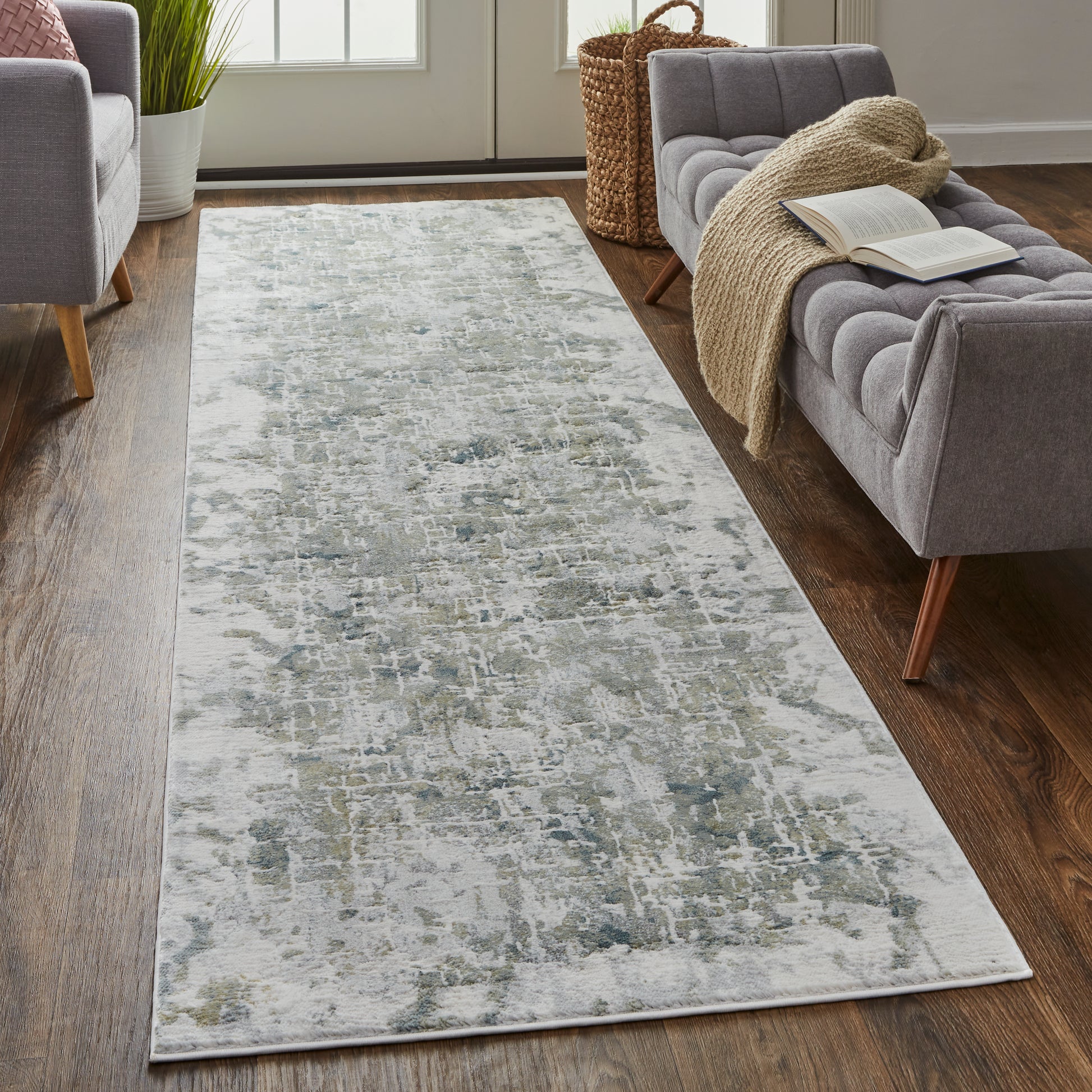 Feizy Atwell 3146F Green/Gray Area Rug