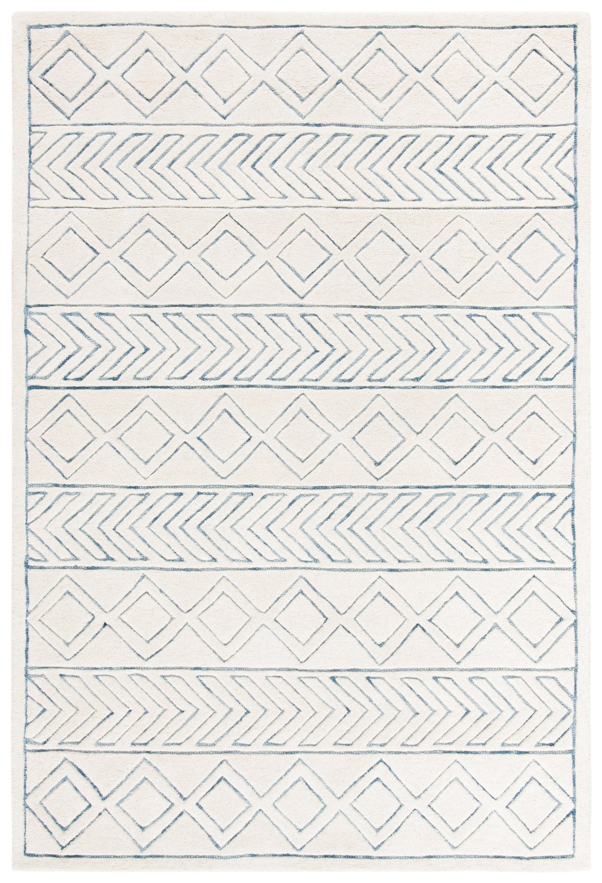 Safavieh Glamour Glm633A Ivory/Blue Rugs.