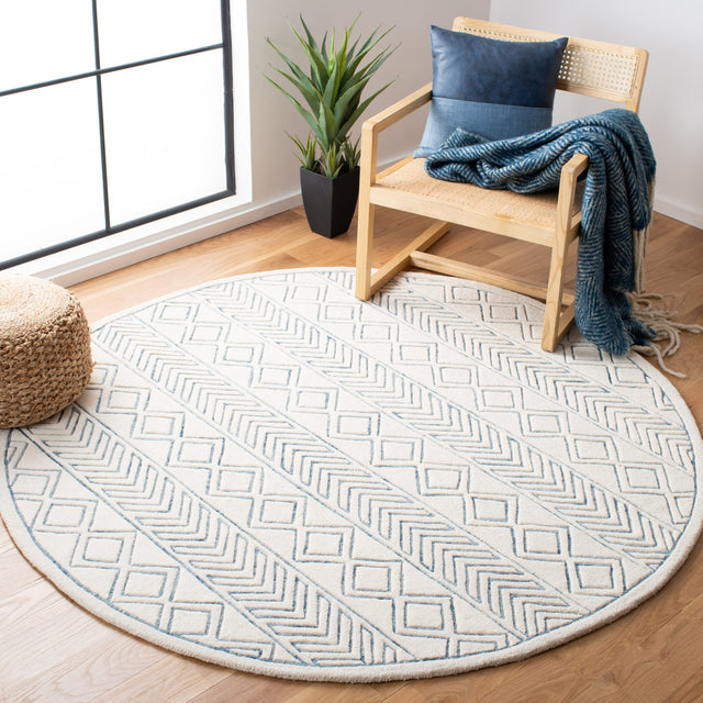 Safavieh Glamour Glm633A Ivory/Blue Rugs.