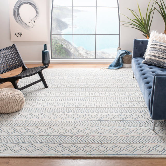 Safavieh Glamour Glm633A Ivory/Blue Rugs.