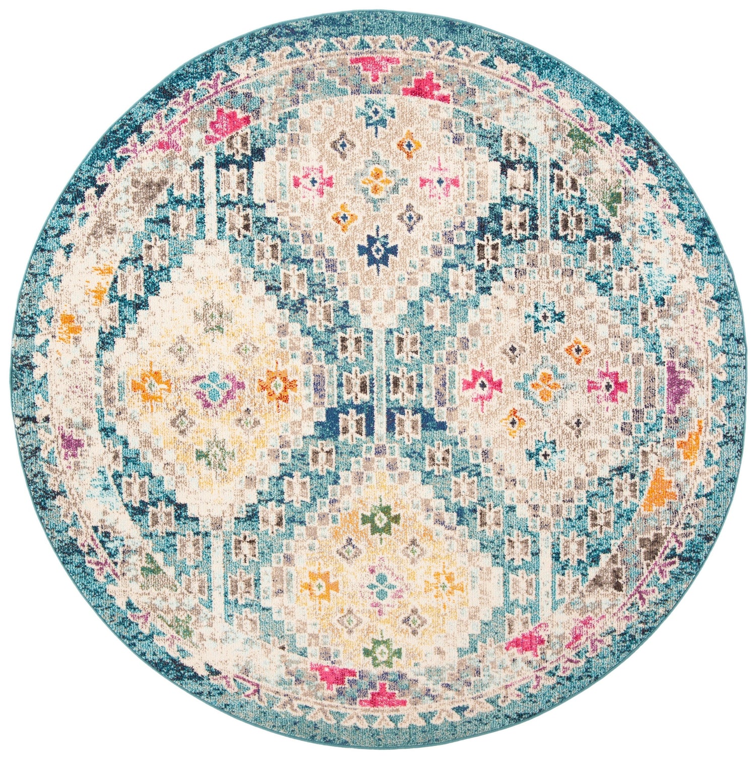 Safavieh Madison Mad418N Dark Blue/Yellow Rug.