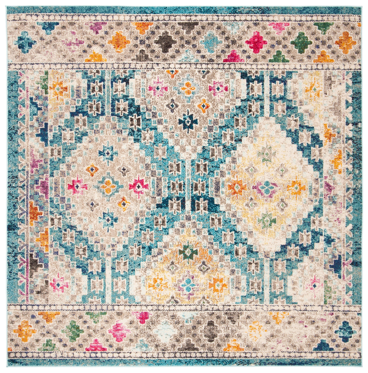 Safavieh Madison Mad418N Dark Blue/Yellow Rug.