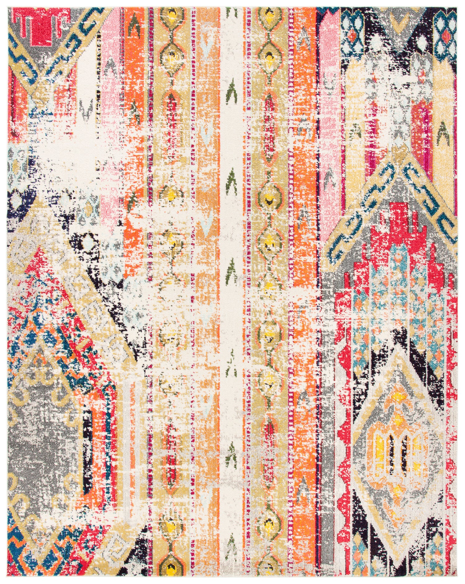 Safavieh Madison Mad422G Grey/Orange Rug.