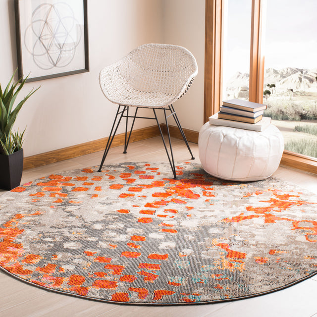 Safavieh Madison Mad425H Grey/Orange Rug.