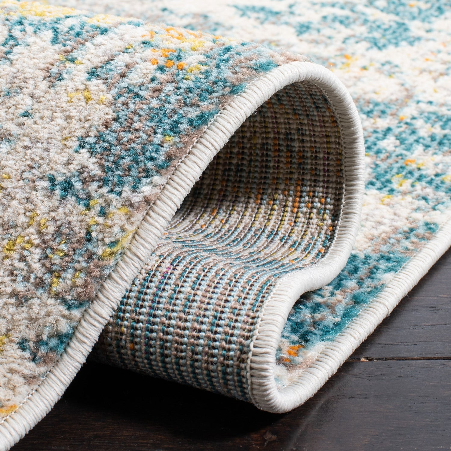Safavieh Madison Mad453K Teal/Gold Rug.