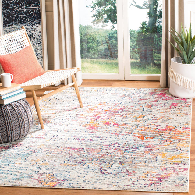 Safavieh Madison Mad454B Light Blue/Orange Rug.