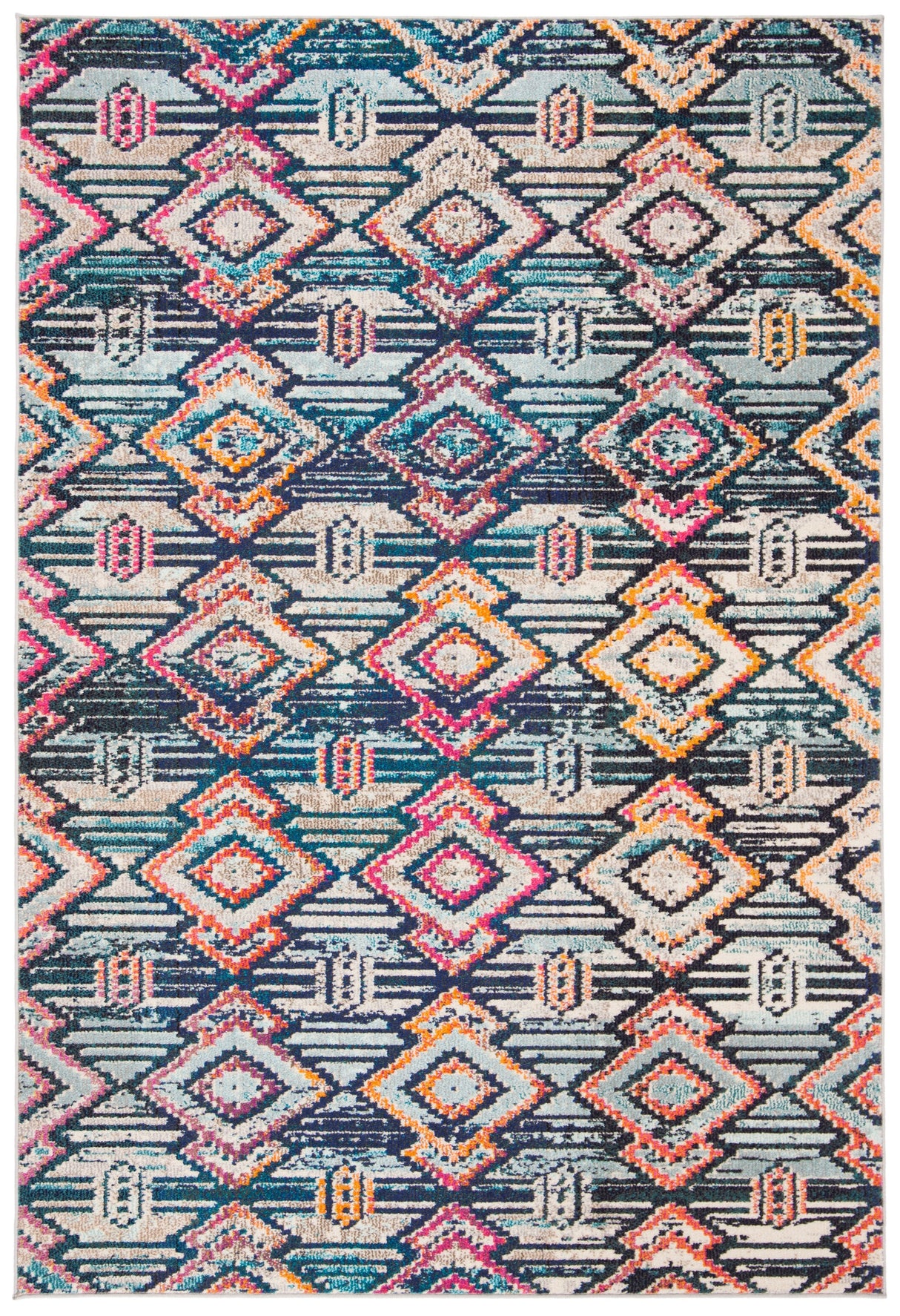 Safavieh Madison Mad455Z Black/Orange Rug.