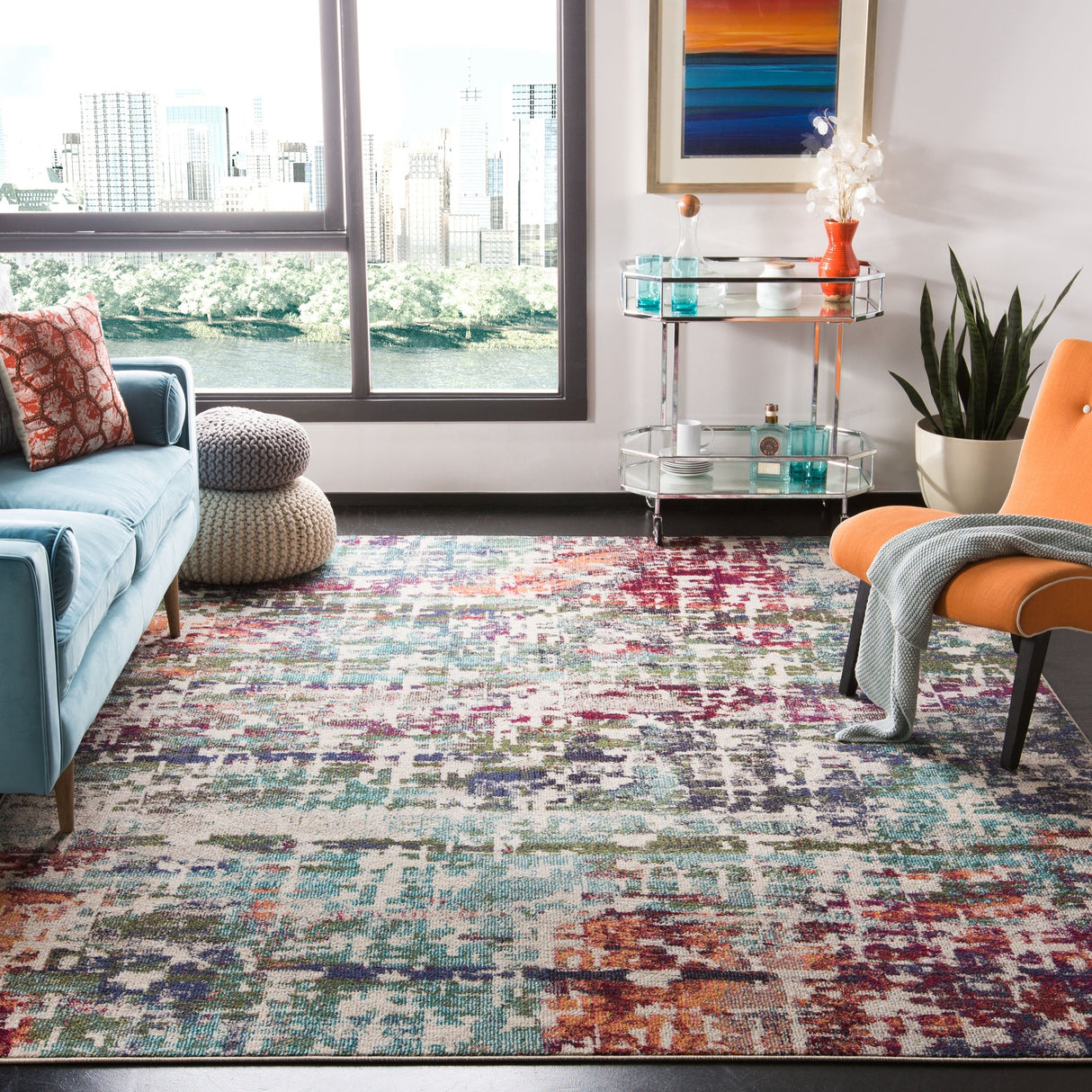 Safavieh Madison Mad469A Blue/Green Rug.