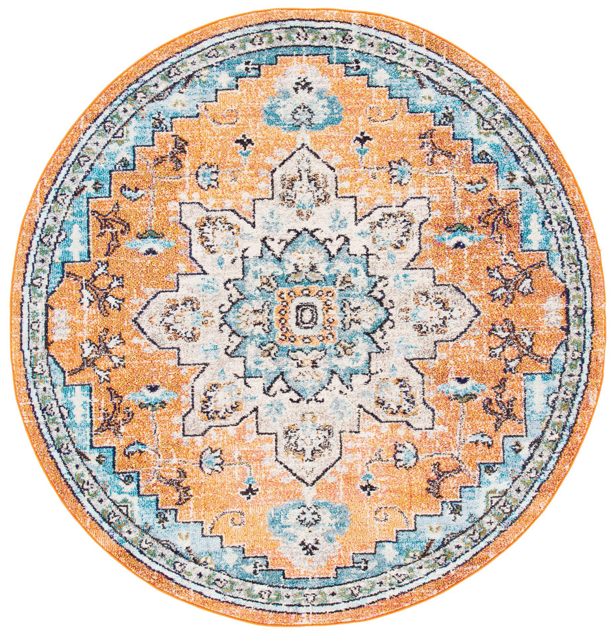 Safavieh Madison Mad473P Orange/Teal Rug.