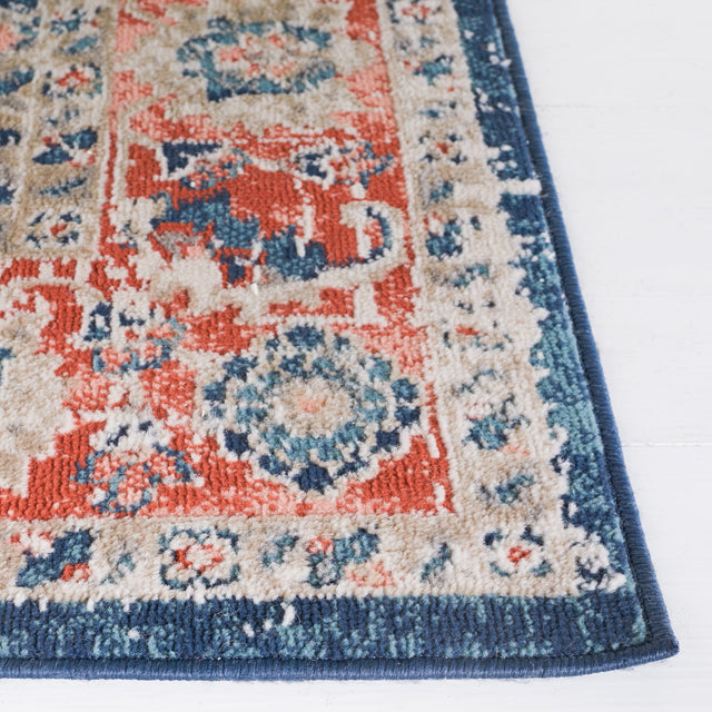 Safavieh Madison Mad836N Navy/Rust Rug.