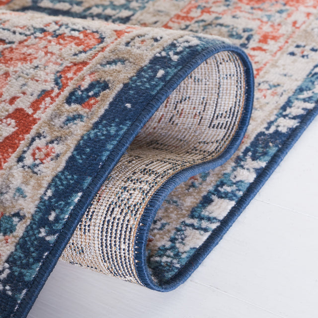 Safavieh Madison Mad836N Navy/Rust Rug.