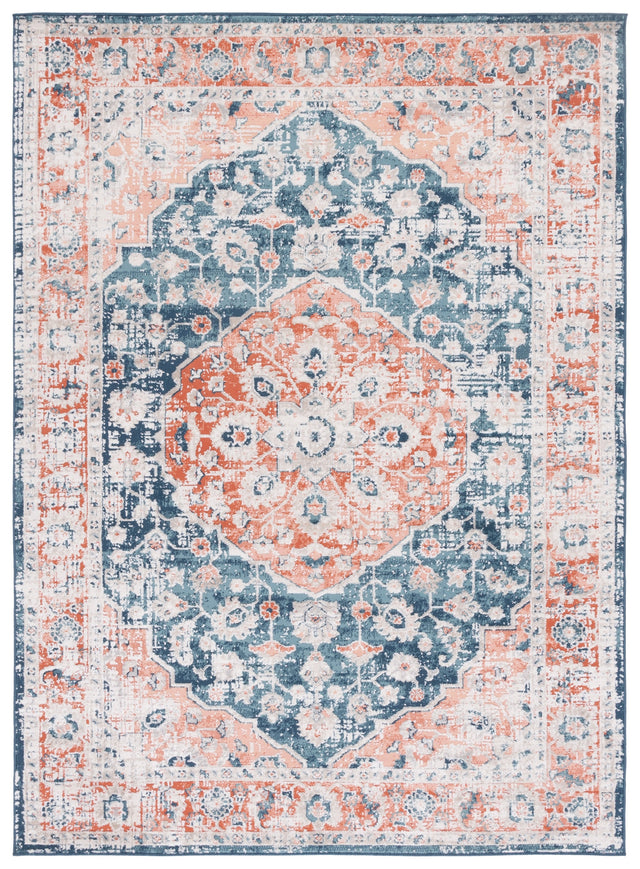 Safavieh Madison Mad836N Navy/Rust Rug.