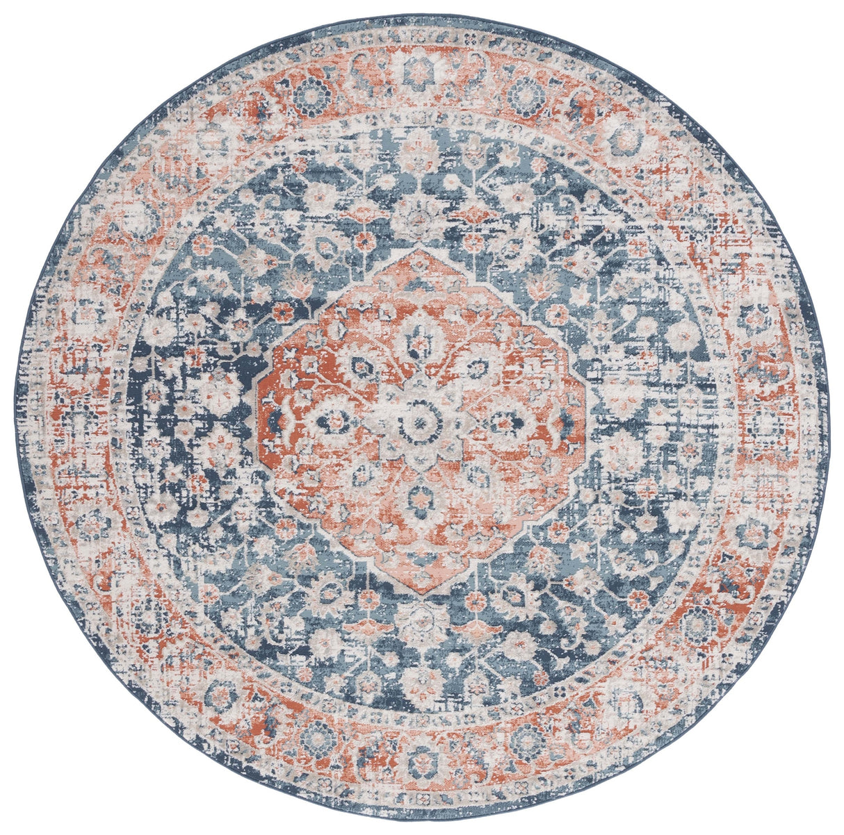 Safavieh Madison Mad836N Navy/Rust Rug.