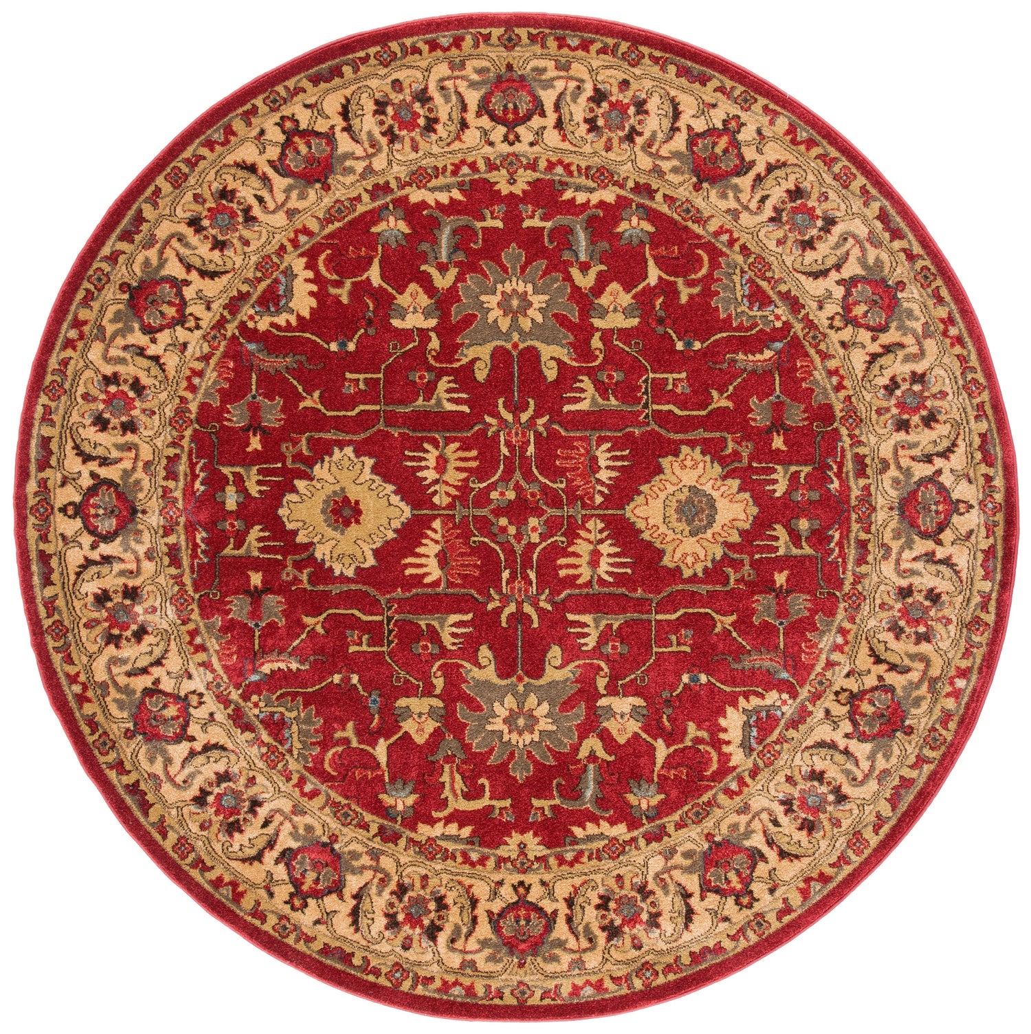 Safavieh Mahal Mah693Q Red/Beige Rugs.