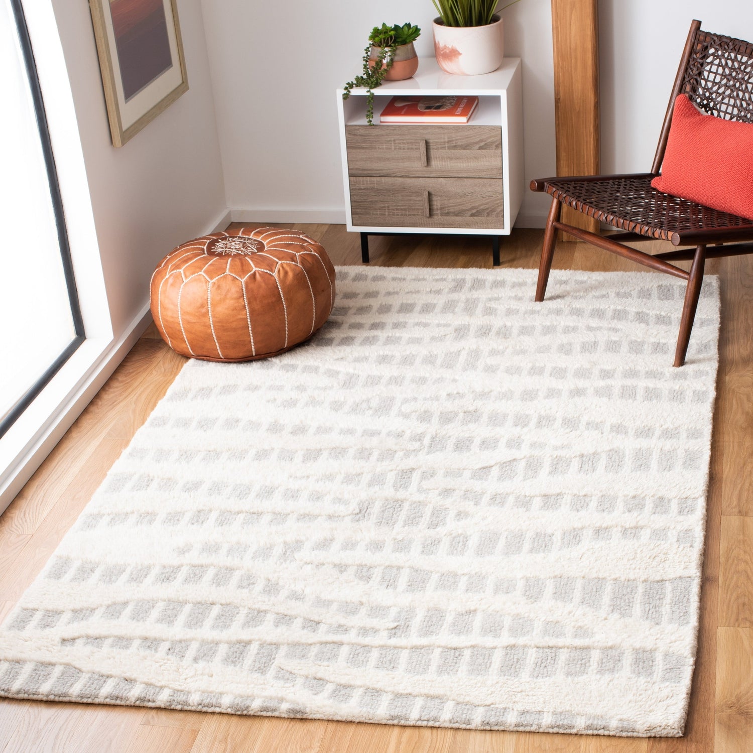 Safavieh Manhattan Man159F Grey/Ivory Rugs.