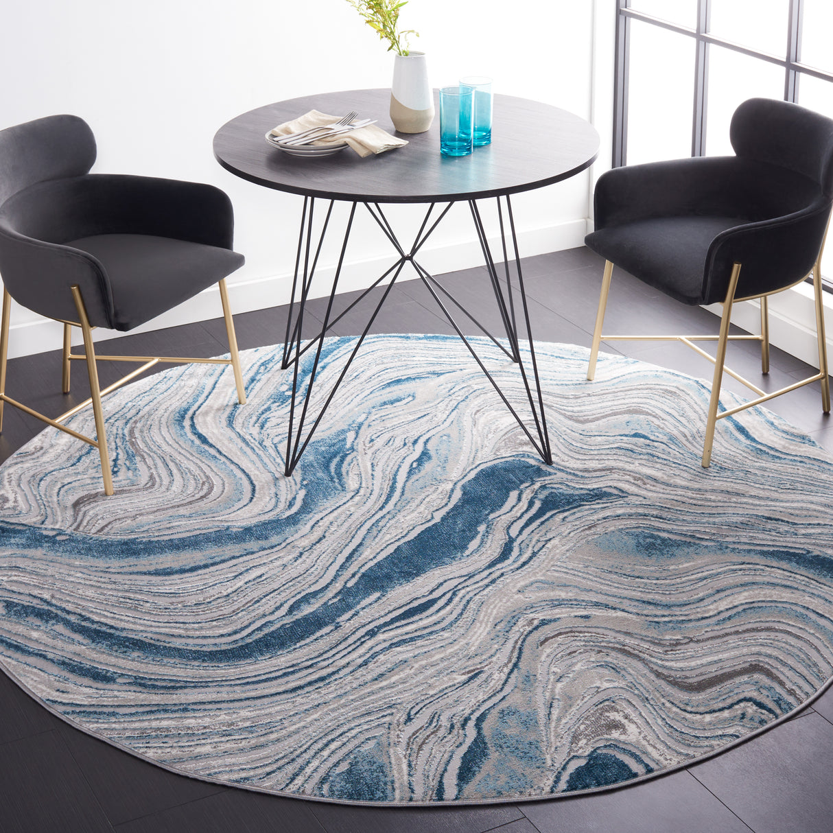 Safavieh Meadow Mdw564N Blue/Grey Rug.