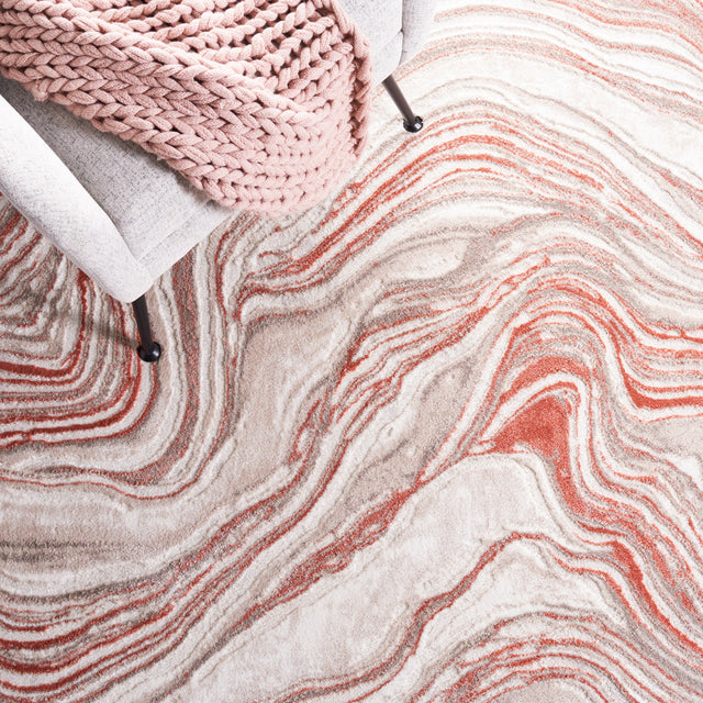 Safavieh Meadow Mdw564P Rust/Ivory Rug.