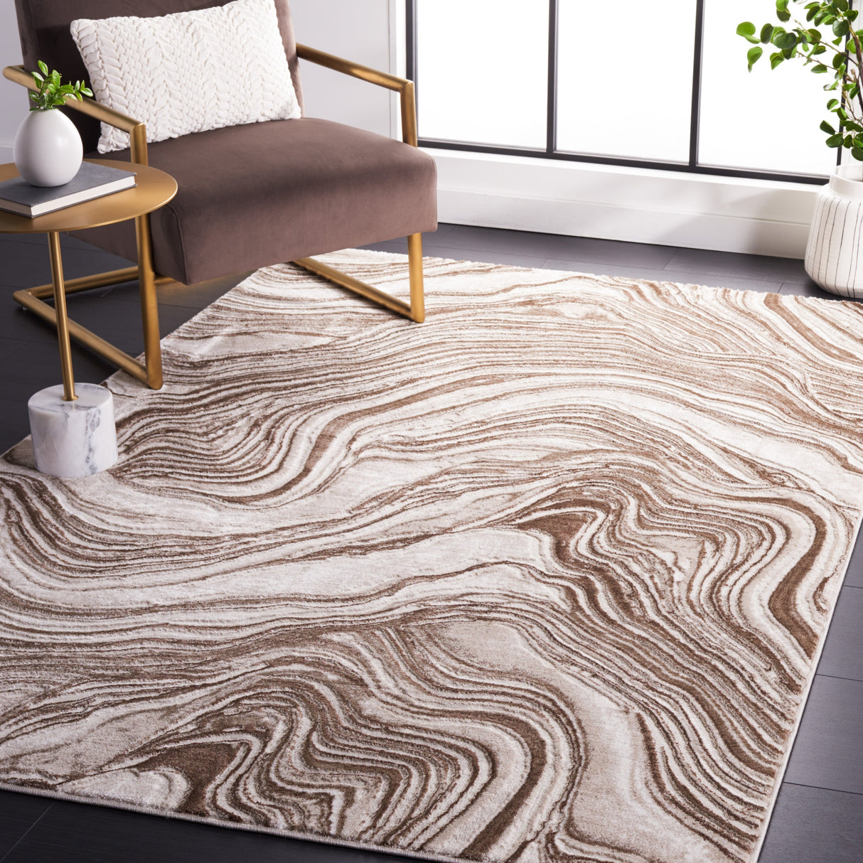 Safavieh Meadow Mdw564T Brown/Beige Rug.