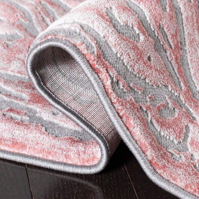 Safavieh Meadow Mdw568G Light Grey/Pink Rug.